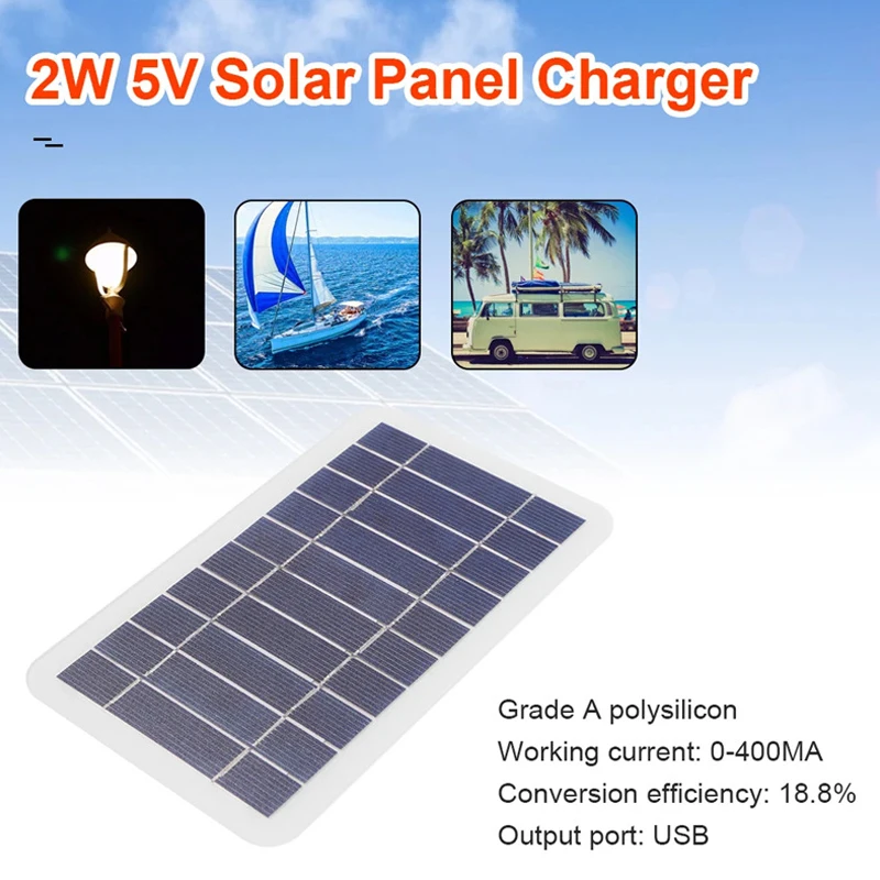 2W 5V Wasserdichtes USB-Solarpanel, Tragbares Outdoor-Ladepanel für Camping und Wandern – Detail 7
