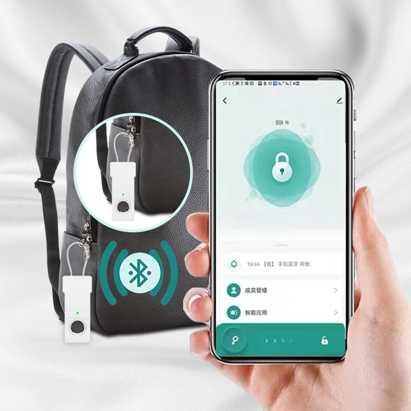 Tuya Fingerprint Padlock Bluetooth Combination Padlock Suitcase Luggage New Metal Code Lock Mini Fingerprint Key Anti-Theft Lock