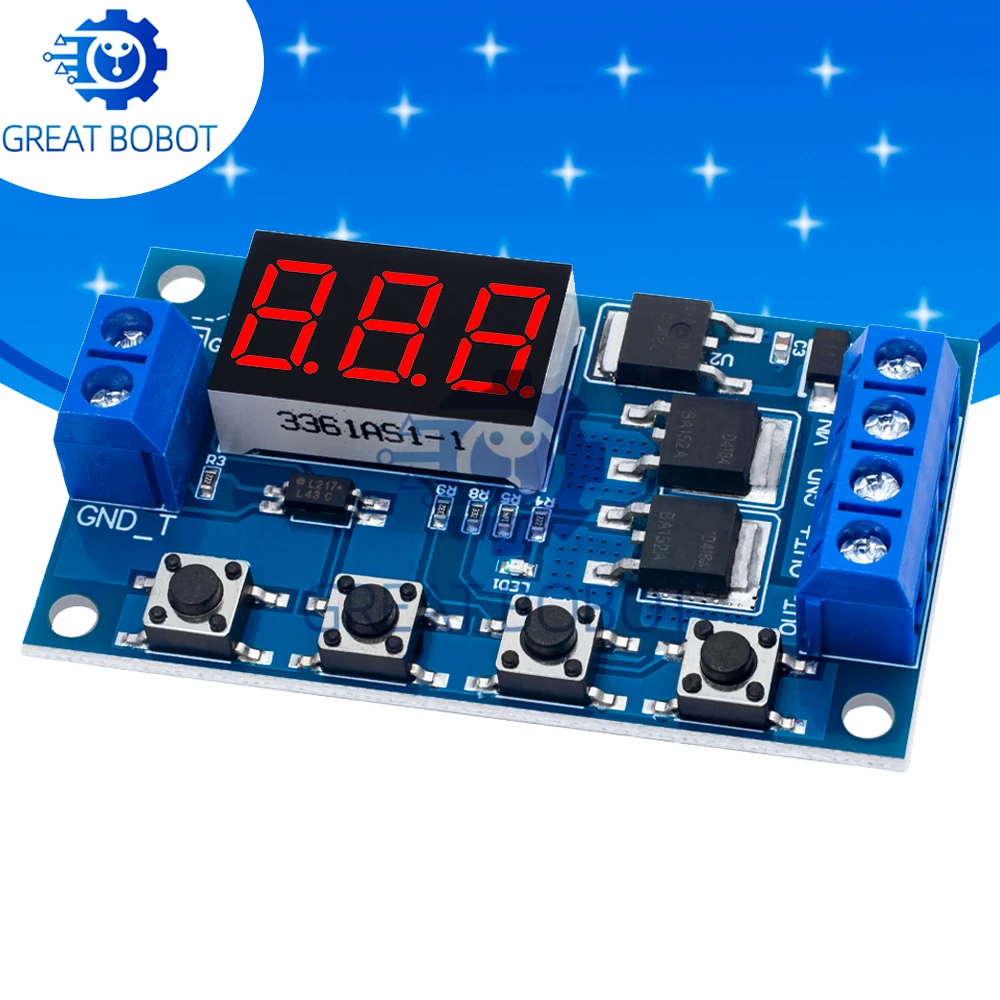 BS Trigger Cycle Timer Delay Switch: 12V & 24V Circuit Board with Dual MOS Tube Control Module!