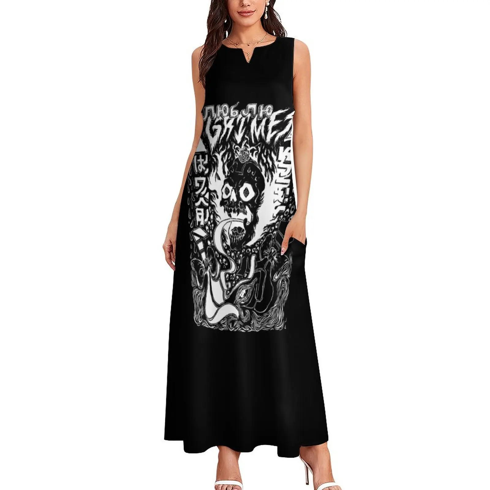 Grimes Visions Inverted Occult Long Dress Long dress woman ceremony dresses dresses ladies 2025 summer