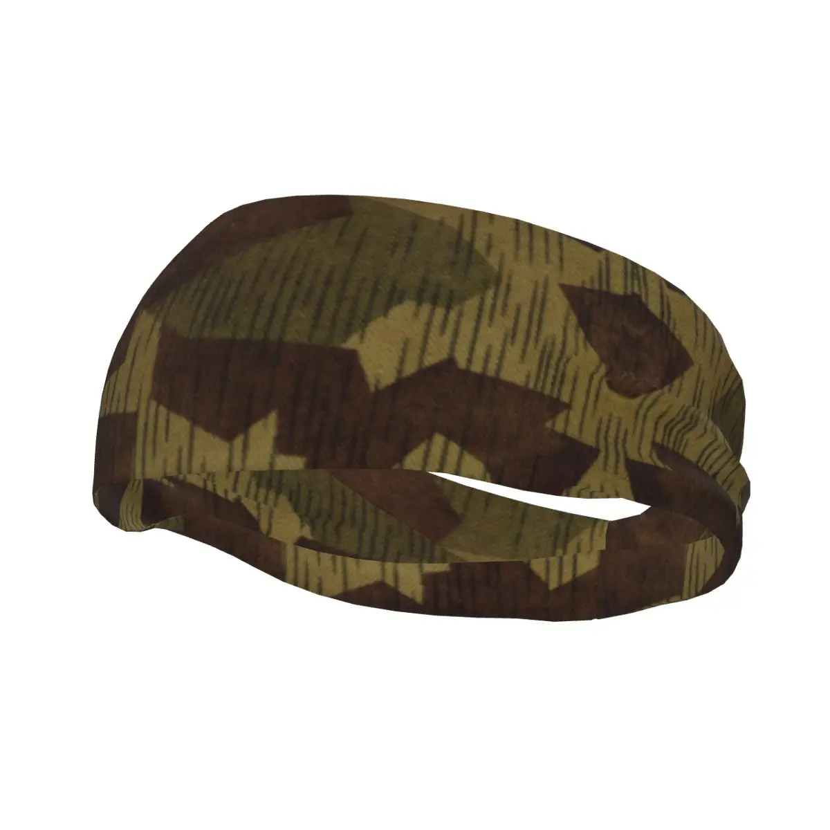 Custom Brown Woodland Camo Pattern Gym Sweatbands Men Women Non Slip Absorbent Army Military Camouflage Headband Running