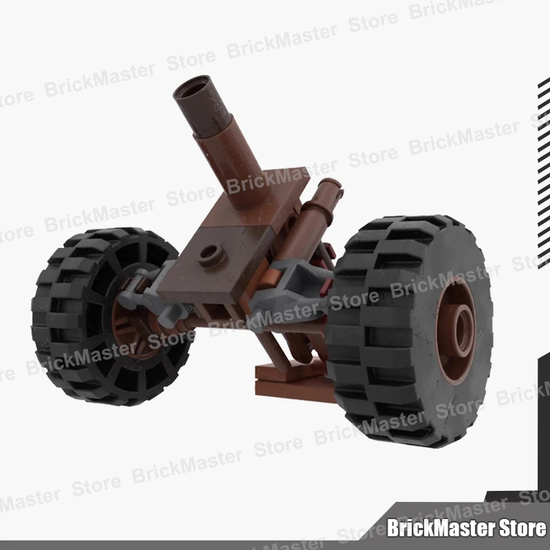MOC Military War Scene Gas Tank Mortar Rocket Launcher Accessories Building Blocks Cannon Army Artillery DIY Bricks Toys Gifts view 3