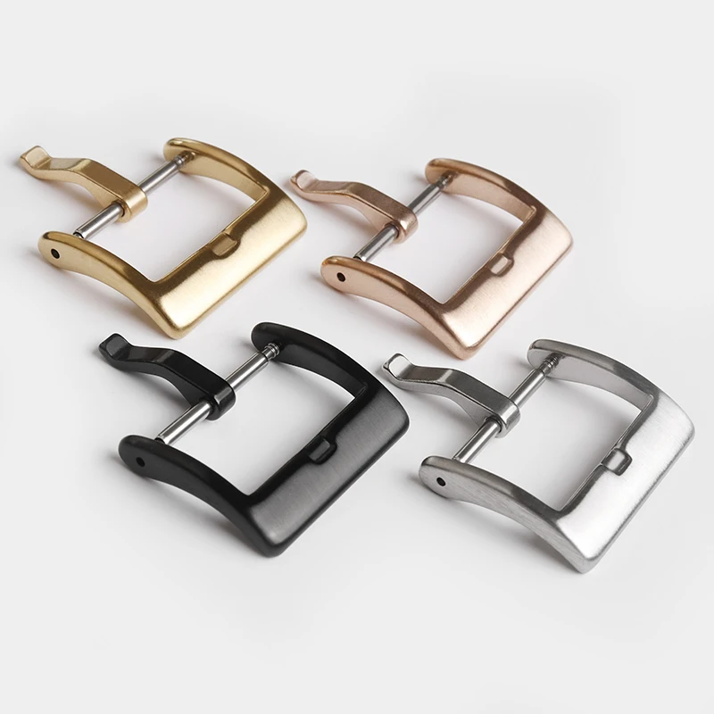 Aço inoxidável sólido Assista Fecho, Assista Belt Pin Buckle, Fosco Matte Tongue Buckle, 3mm, 16mm, 18mm, 20mm, 22mm, Acessórios