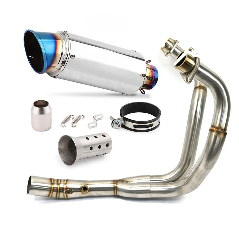 Full System Exhaust Muffler Tips Front Link Pipe For Yamaha YZF R7 MT-07 FZ07 Exhaust Systems Exhausts Pipes