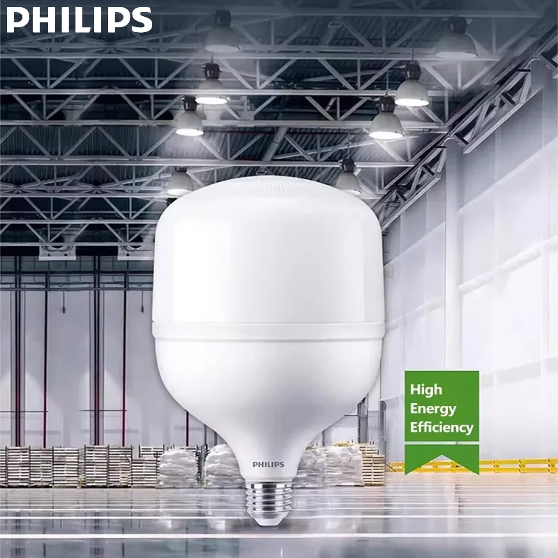 

Светодиодная лампа Philips E27 30W TrueForce Core, белый свет, Т-образная, 6500K, 220-240В AC, яркая, для складских и дорожных светильников