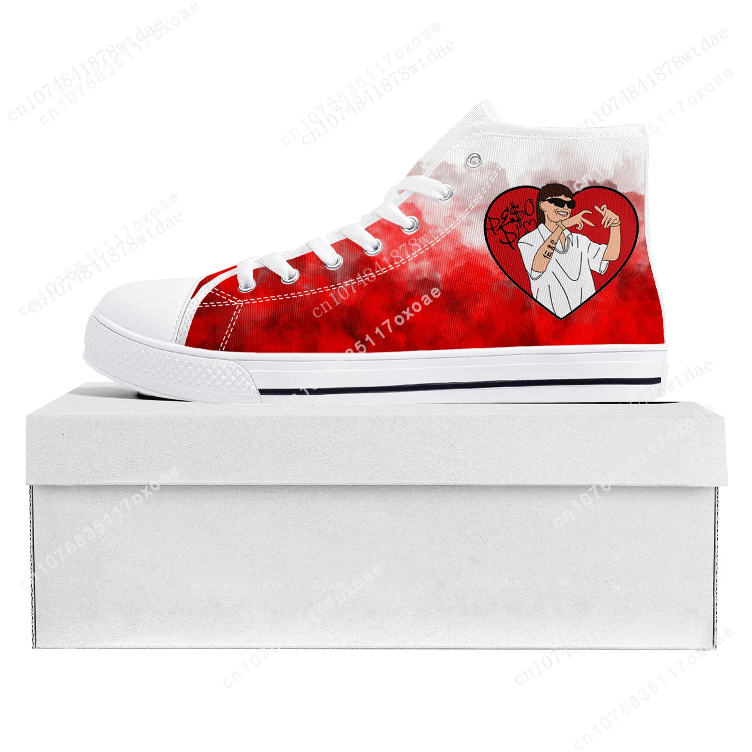 Peso Pluma Singer High Top Sneakers Ella Baila Sola Mens Womens Teenager Canvas Sneaker Casual Custom Made Shoes Customize Shoe