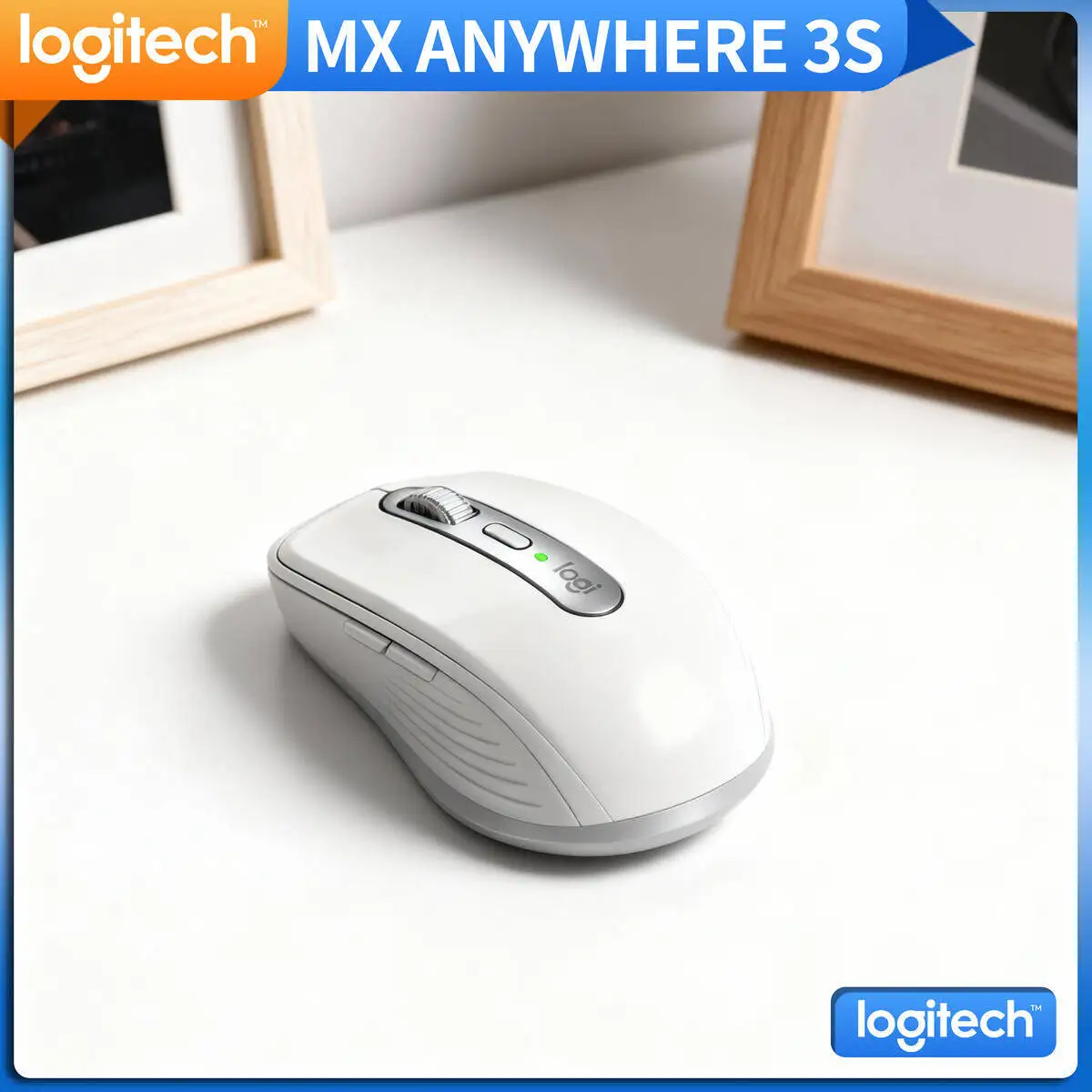 

Logitech MX Anywhere 3S High Performance Bluetooth Mouse Fast Scrolling Silent Clicks Long Battery for Office Use