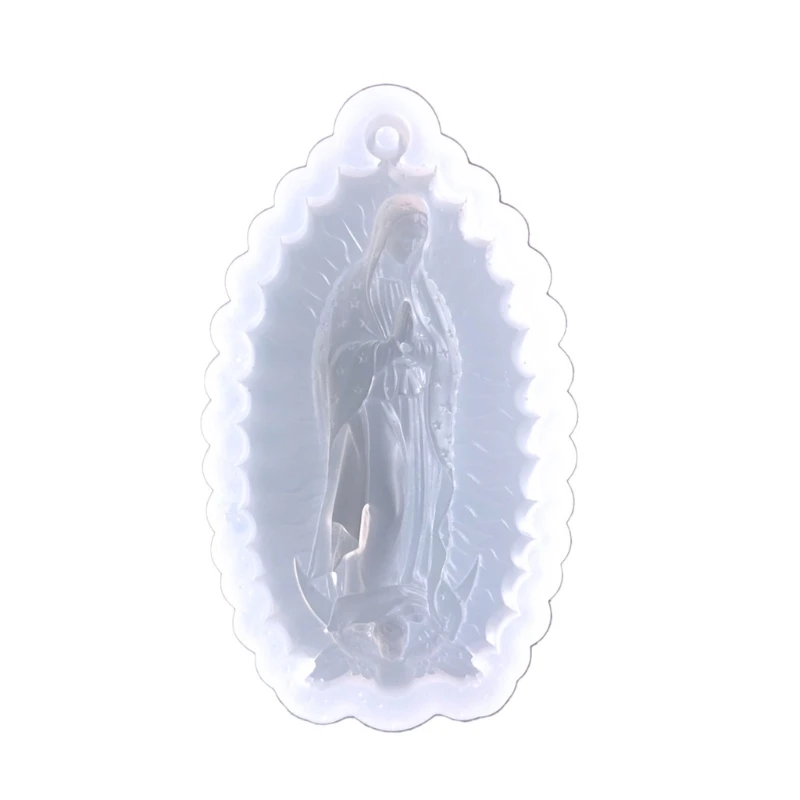 Catholic Holy Silicone Mold Keychain Figurine Resin Molds Reusable Children Girl Boys School DIY Household Accessory