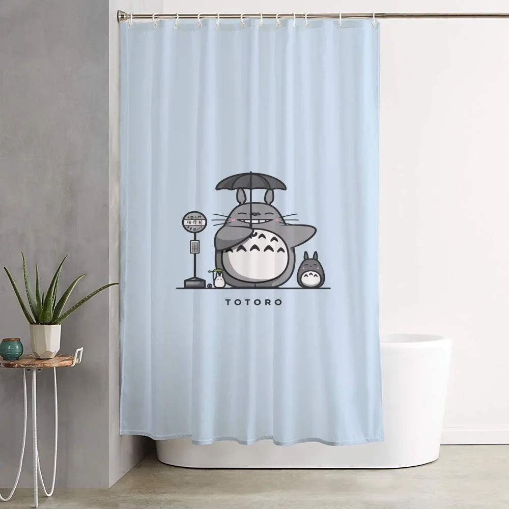 My Neighbor Totoro Shower Curtain for Bathroom Accessories Waterproof Fabric Bathroom Curtains for Houses Rooms Bath Bedrooms