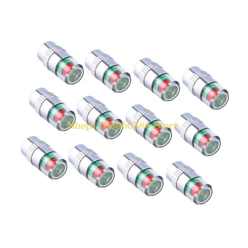 242A Weatherproof Motorcycles Automatic Tire Pressure Sensing Cap With Visual Warning System Suitable For Easy Monitoring