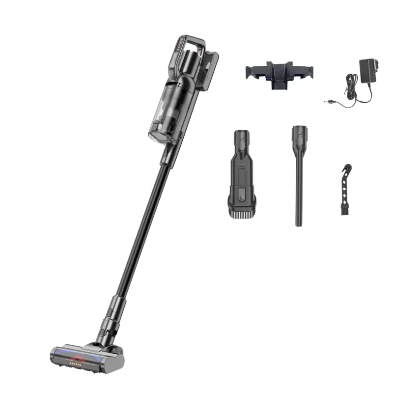 Lightweight cordless powerful vacuum cleaner, removable battery, with self-cleaning dust removal tool, suitable for deep