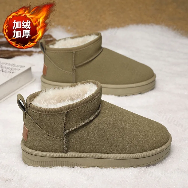 

2025 New Men Snow Boots Winter Anti-slip Comfortable Ankle Boots Warm Cotton Shoes Fashion Outdoor Plush Casual Short Boots