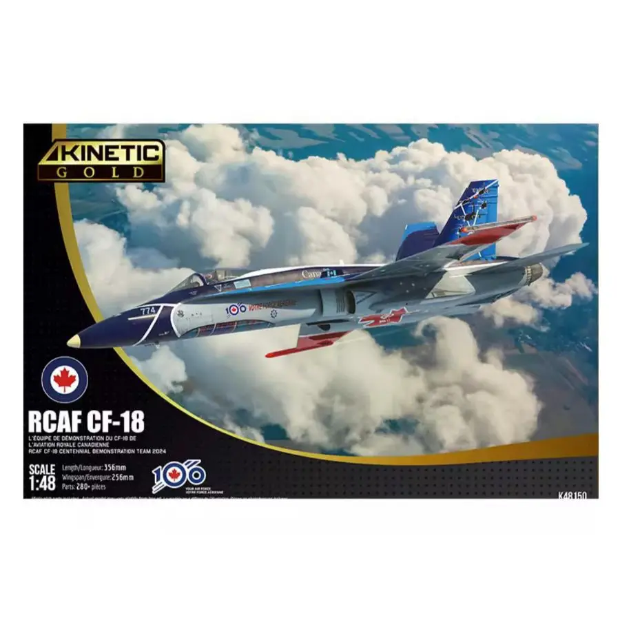 KINETIC RCAF CF-18 RCAF Kit de modelo del equipo de demostración del 100 aniversario K48150 1/48