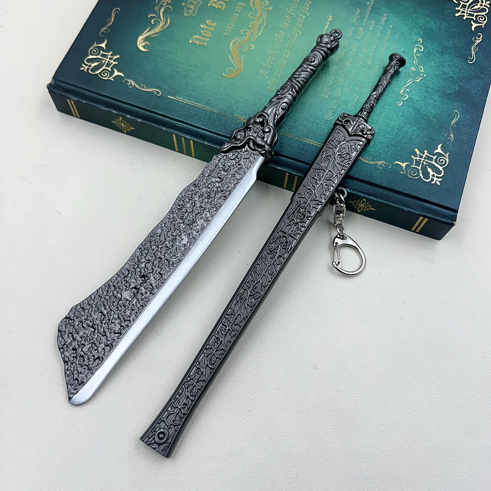 Llavero de la Espada Celestial, Espada Matadragones, Espada Yi Tian, Llavero de Espada de 22 cm, Colección de Llaveros de Espada con Funda, Joyería