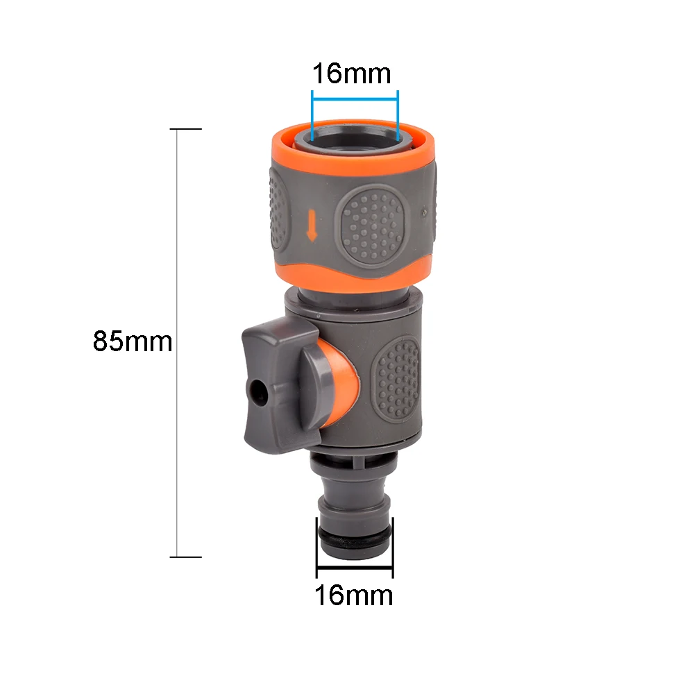 Konektor cepat selang 1/2 3/4 1 inci, konektor selang taman adaptor konektor cepat pria dan wanita dengan saklar katup mati