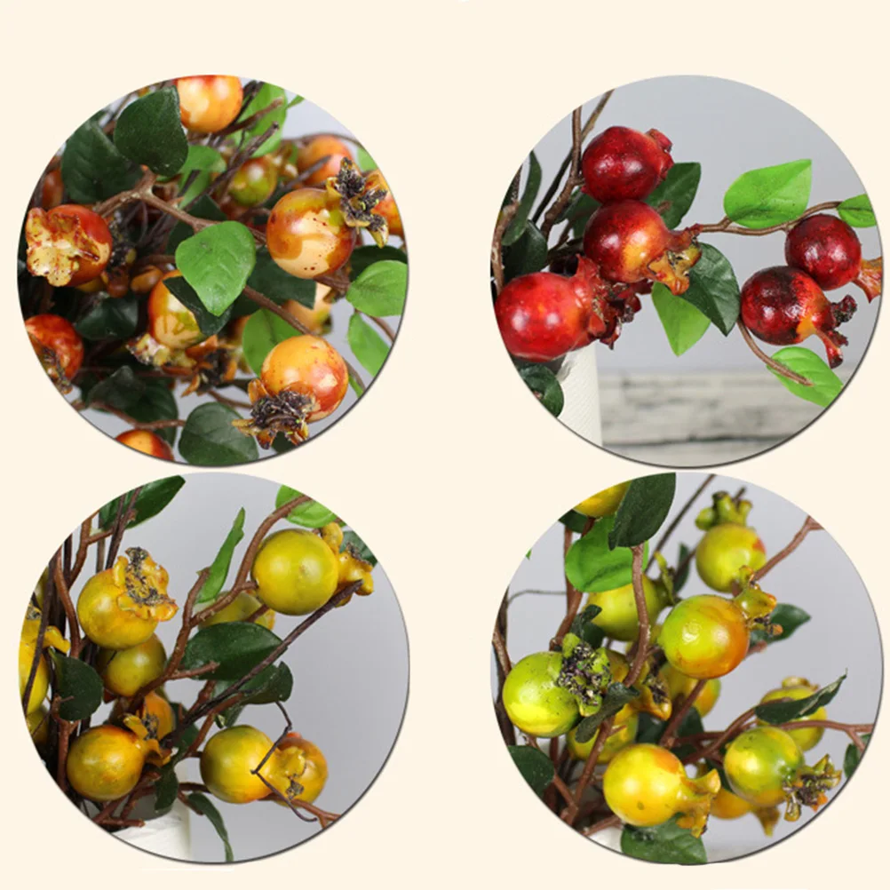 

Artificial Rosehip Berries Yellow Simulation Pomegranate Fruit For Diy Floral Arrangements Christmas Picks Holly Berries