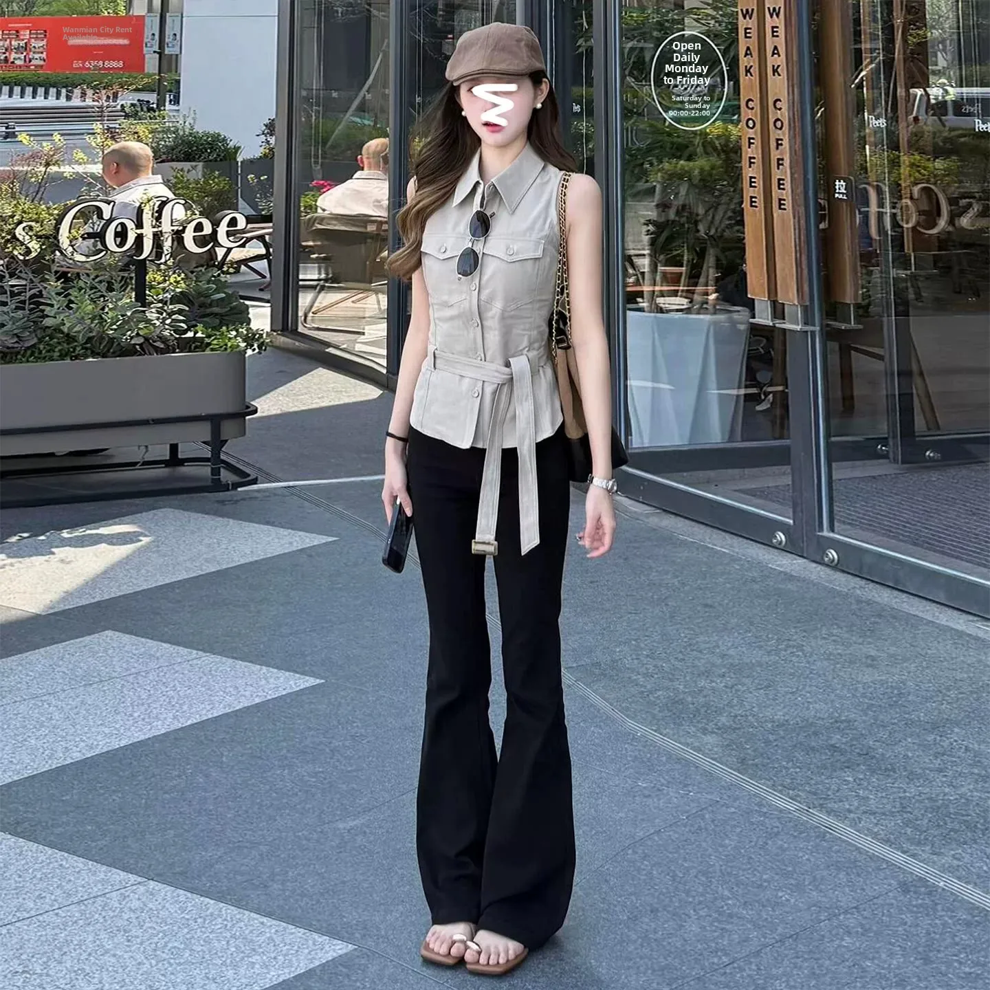 High Waist Bell Bottom Jeans Women's Stretchy Slimming Small Size  Hoof Jeans Black Cotton Elastic Autumn New Arrival