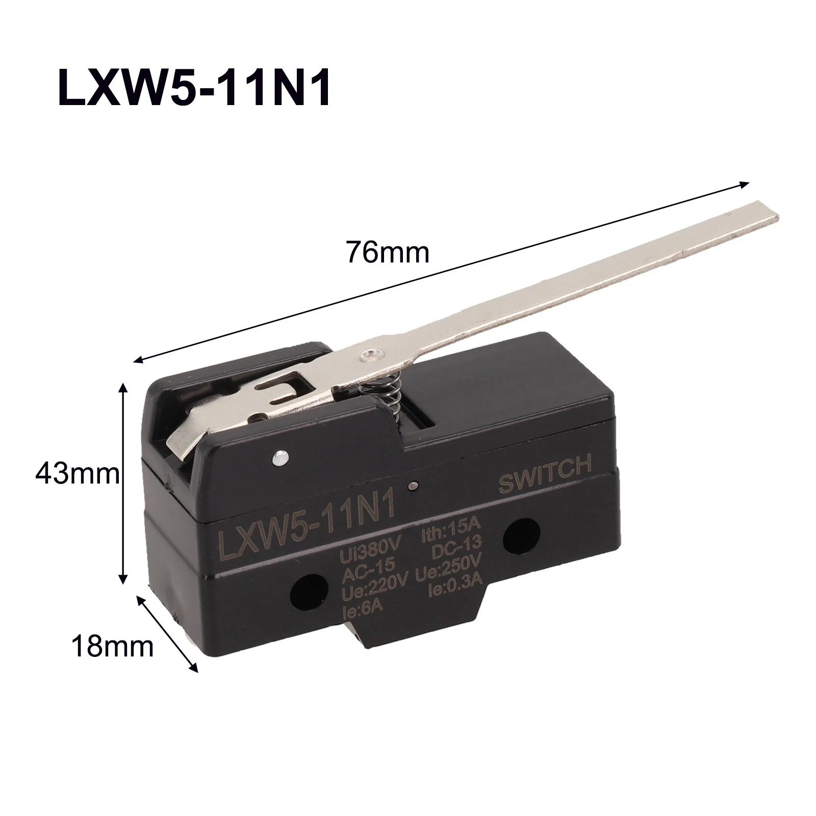 380V DC 220V 10A Push Rod Actuated Momentary Limit Switch Travel Switch Limit Switch LXW5-11M 3 Screw Terminal Micros Switch