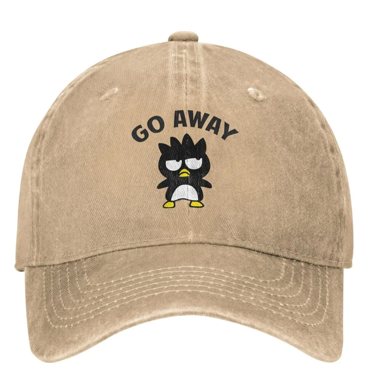 Badtz Maru Go Away Washed Baseball Cap Street Style Trucker Hat Spring Female Male Hunting Camping Design Baseball Caps