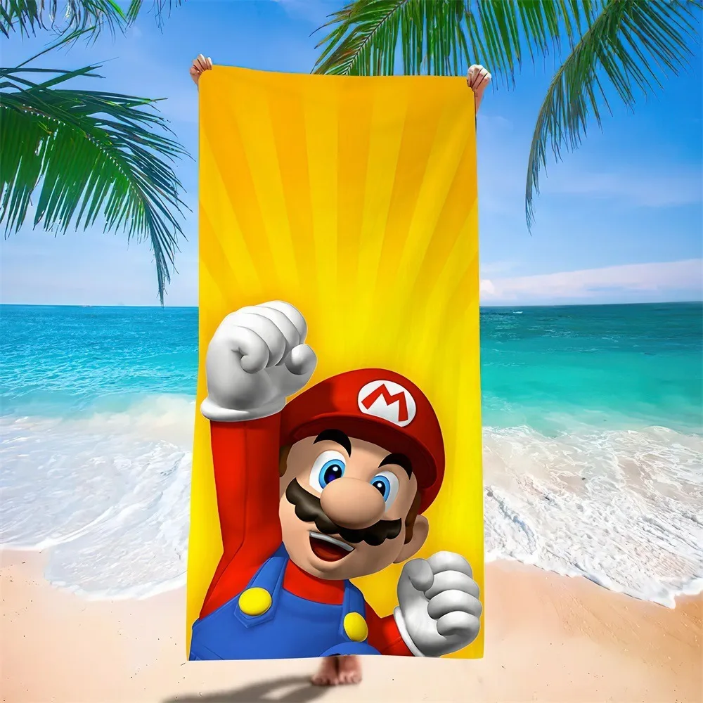 

Пляжное полотенце для путешествий и отдыха с 3D-принтом M-Mario, быстросохнущее, мягкое, из микрофибры, легкое, для плавания, подарок для мальчиков и девочек