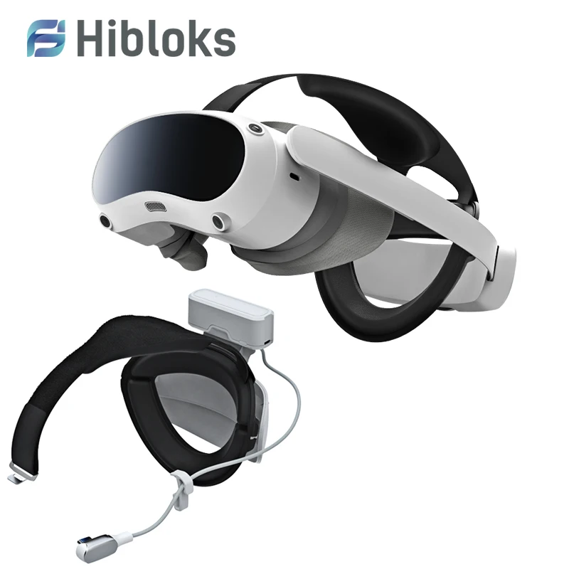 

Hibloks VR Battery Head Strap For Pico 4 Pro Comfort Adjustable Decompression Bracket Power Bank HeadStrap For Pico4 Accessories