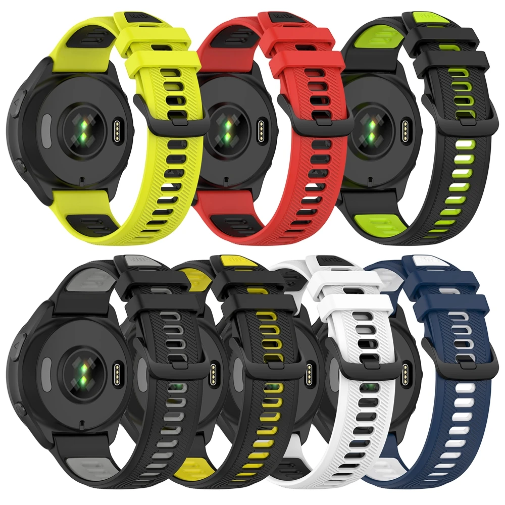 Correa de silicona Easyfit para reloj Garmin Forerunner, doble color, 965/955/945/935/745 LTE/955