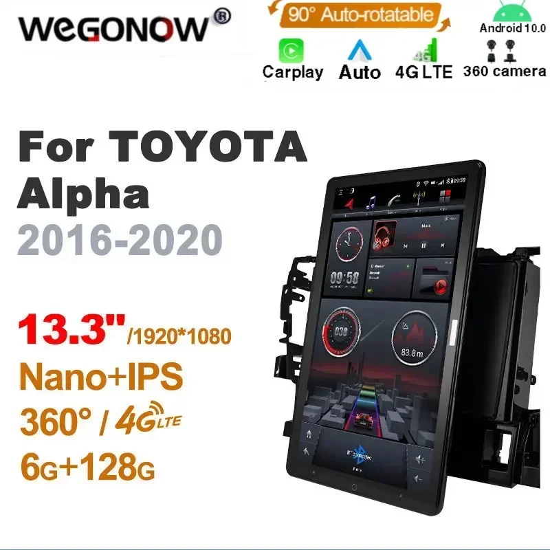 TS10 Android10.0 Ownice Car Radio Auto for TOYOTA Alpha 2016-2020 with 13.3'' 7862 No DVD support Quick Charge Nano 1920*1080