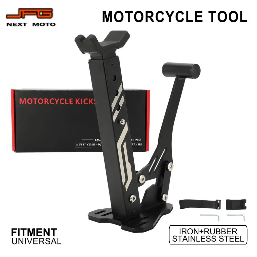 Suporte universal para roda de motocicleta, suporte lateral para economia de trabalho, para harley honda ktm yamaha, bicicleta elétrica da sujeira