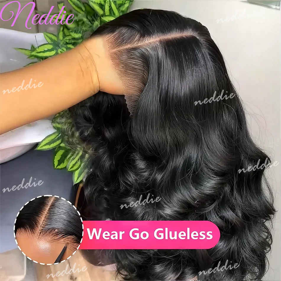 

Готовые к использованию парики из натуральных волос с закрытием Body Wave без клея, 4x4, 5x5, предварительно вырезанные, готовые к носке, бразильские, с предварительно выถอนанными волосами