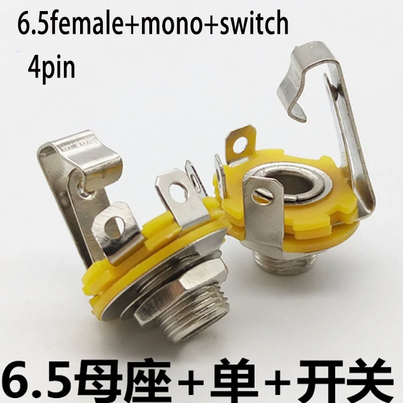 2-5 stücke 1/4 "6,35mm Mono Stereo 3 4 5 6 Pin Steckdose Stecker 6,5 Audio kabel Jack Für Elektrische Gitarre Mikrofon Audio Jack – Detail 5