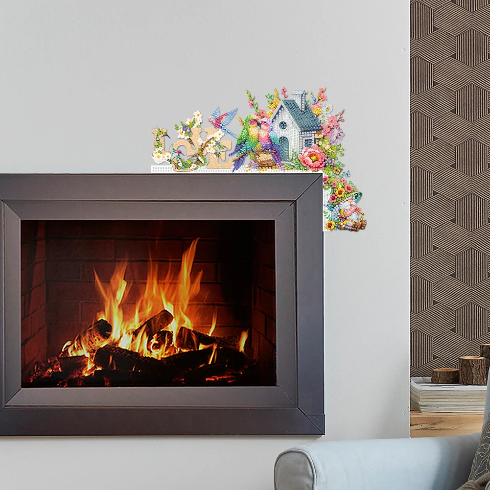 

2D Flat Pattern DIY Diamond Painting Ornaments Kit Door Corner Decor 5D Diamond Painting Art Kit for Party Favors