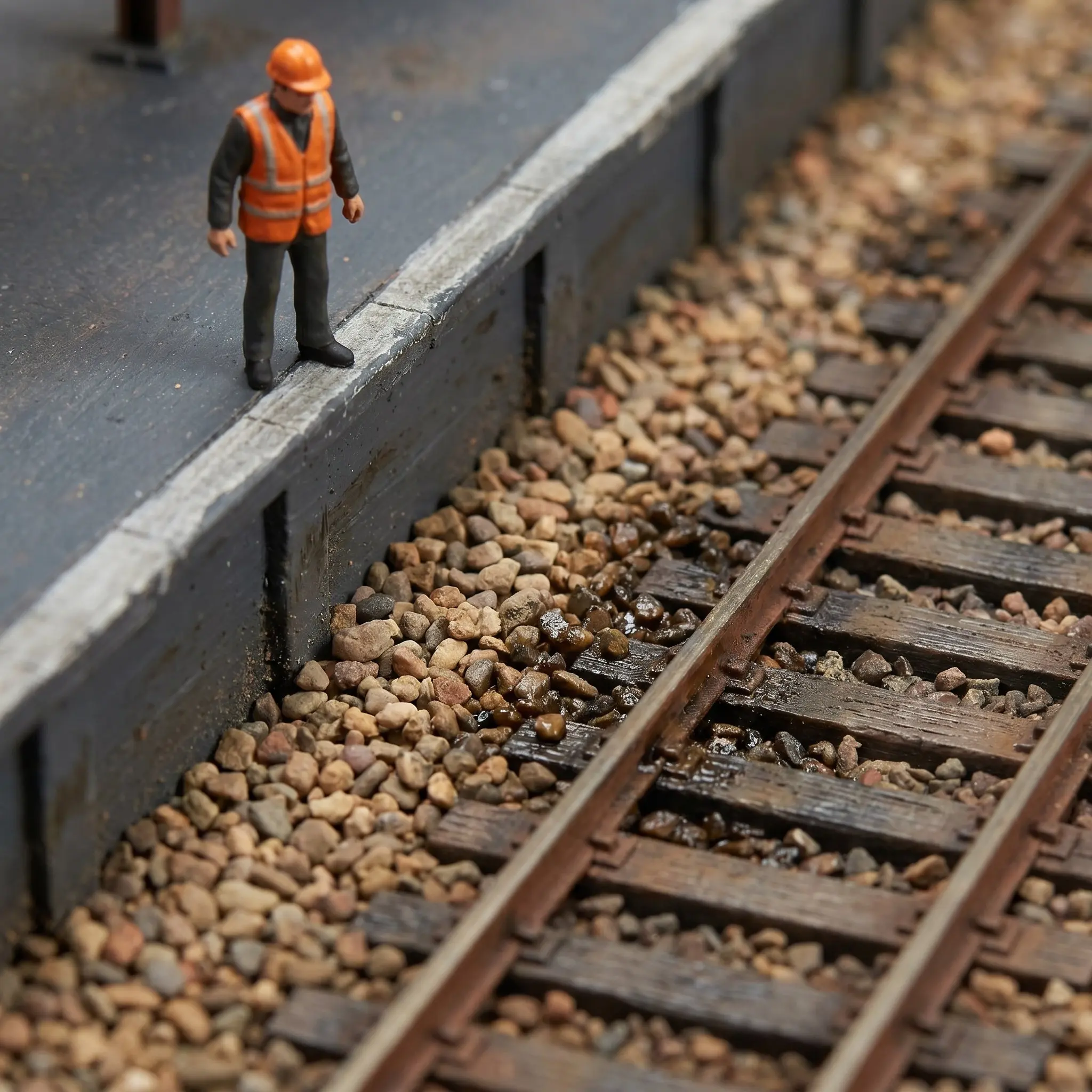 2Packs 1Mm-2Mm Rail Ballast Rocks Railway Scene Decorative Gravel Realistic Layered Miniature Pebble Landscape Material Train view 2