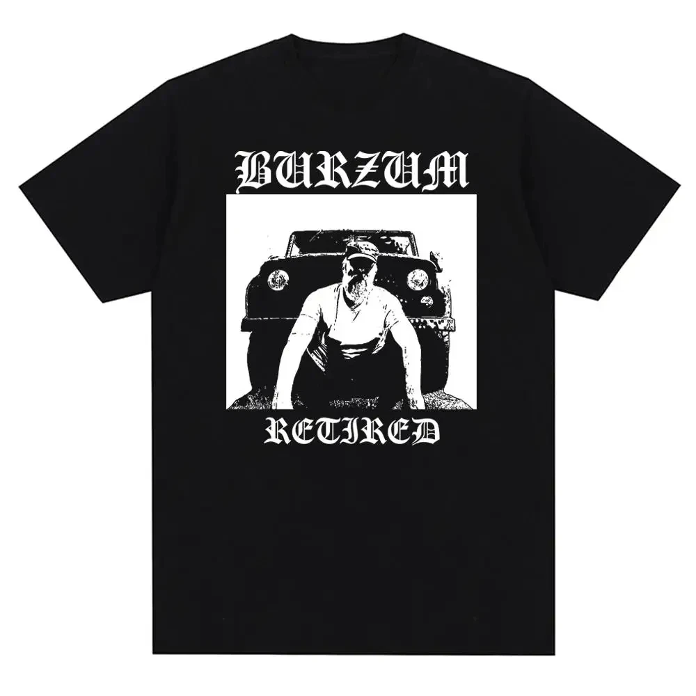 Vintage Metal Band Burzums Album Cover Print Music T Shirt Men Women Fashion Casual Short Sleeve Plus Size T Shirt Unisex