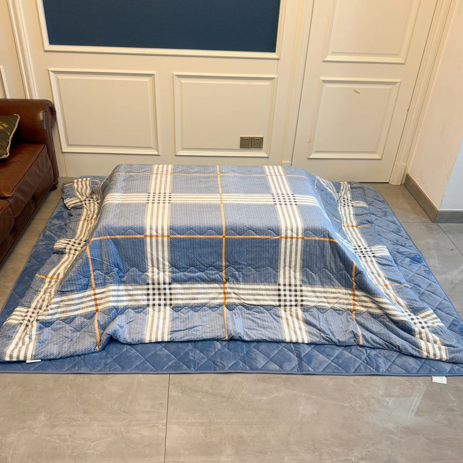 2pcs/set Washable Kotatsu Futon&Mattress Patchwork Cotton Soft Friendly Quilt Japanese Kotatsu Table Cover