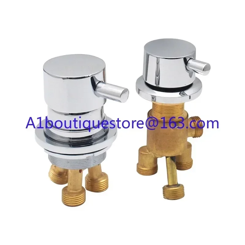 Bathtub faucet all-copper hot and cold split mixing valve switch cylinder side shower valve accessories