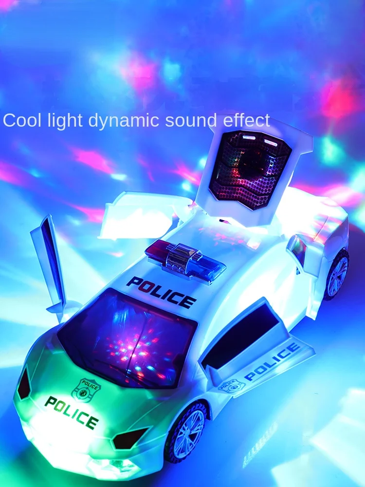 Dancing Rotating Electric Universal Police Car Toy Car Children's Car with Music