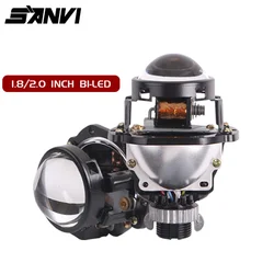 1.8 2.0 Inch Bi LED Projector Lenses Headlights H7/H4/9005/9006 LED Car Light For Motorcycle Mini Car Lenses Bulb Retrofit 90W