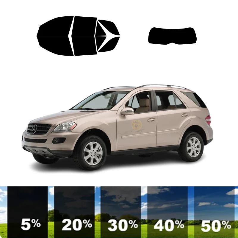 precut Removable Window Tint Film For Car 100% UVR Heat Insulation Carbon ﻿For MERCEEDES-BENS ML-CLASS 4 DR SUV 2006-2010