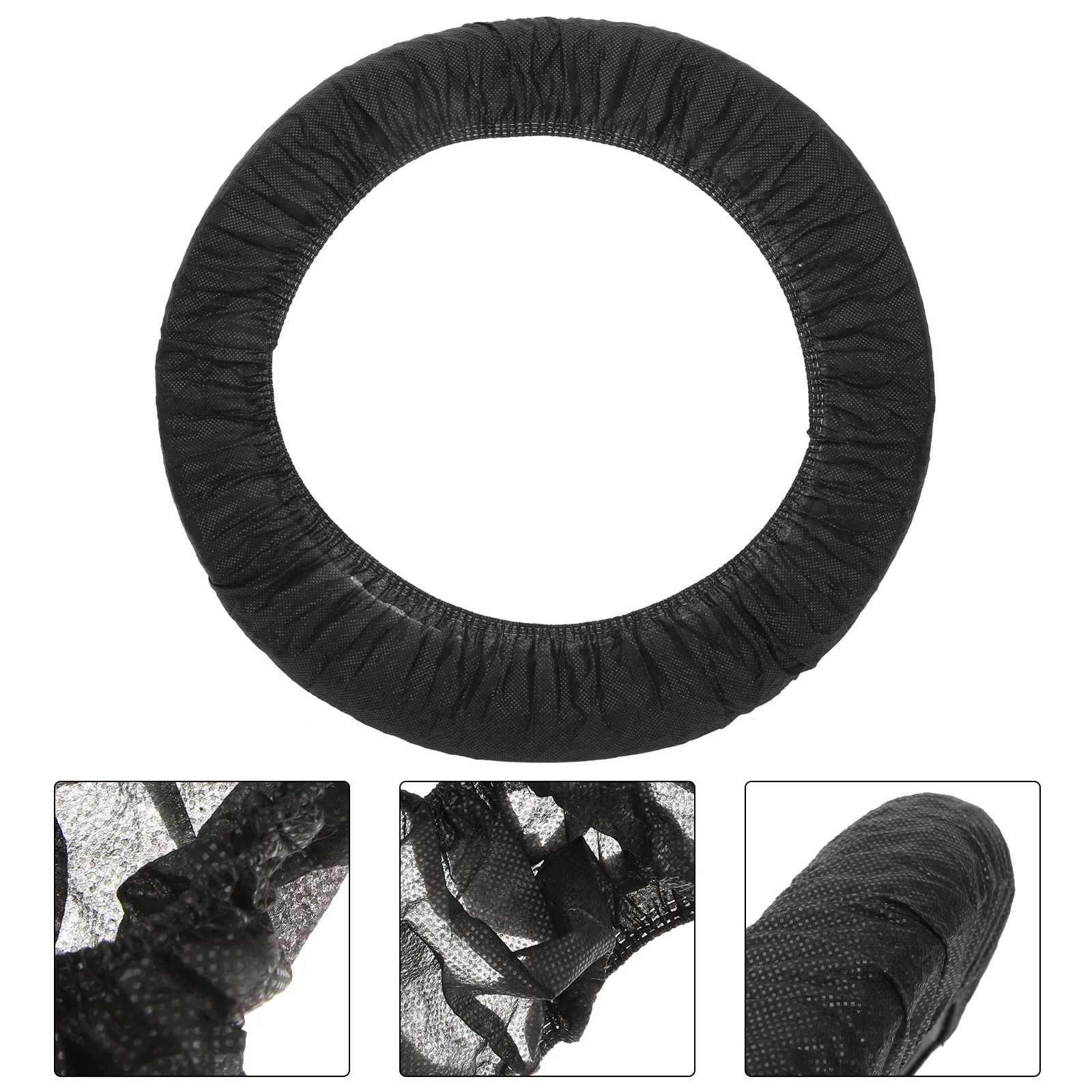 

50 Pcs Steering Wheel Cover for Car Auto Supply Nonwoven Non-woven Fabric Women Black