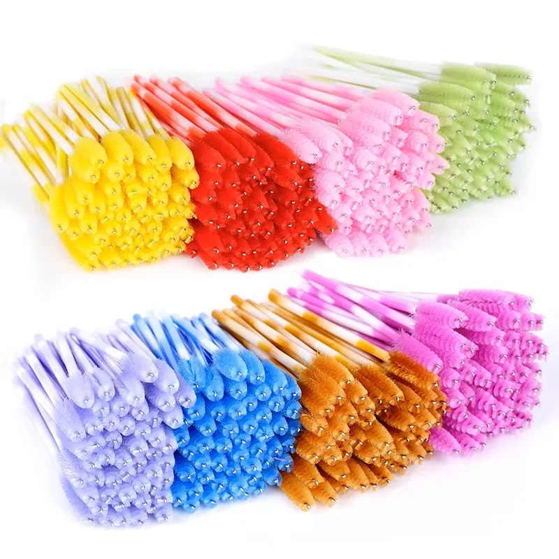 100/300PCS Set Fruit Collection Mascara Brush Reusable Lash Brush Lash Extension Brushes Applicators Makeup Tools