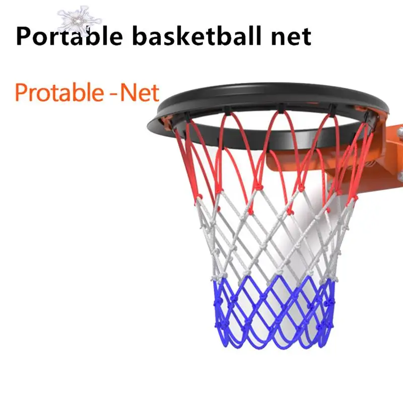 Tragbarer Basketballnetzrahmen für drinnen und draußen, abnehmbares professionelles Basketballnetz, Basketballsport, einfach zu bedienen – A