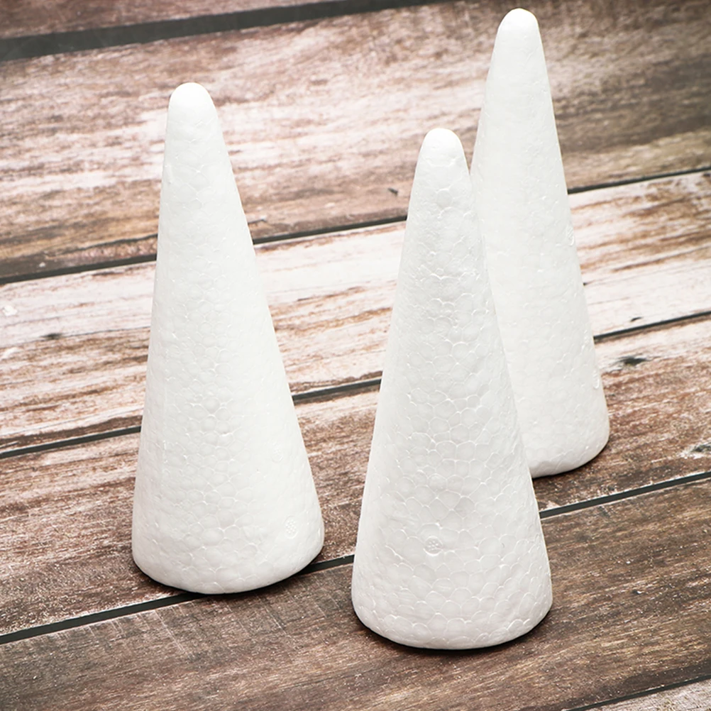 

24Pcs Craft Foam Cones Polystyrene Cone Shaped Foam Foam Tree Cones for Arts and Crafts Christmas School Wedding Birthday Home