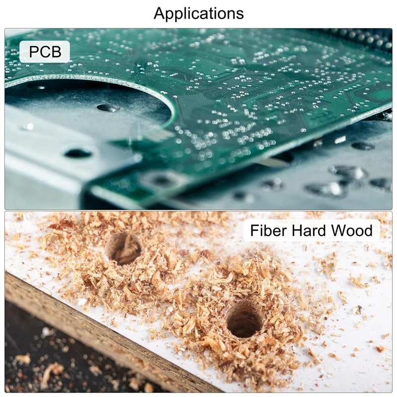 B-Est 10 Stück Titanbeschichtung Hartmetall-Schaftfräser Gravur Fräser CNC-Fräser für PCB-Maschine, 1/8 Zoll Schaft