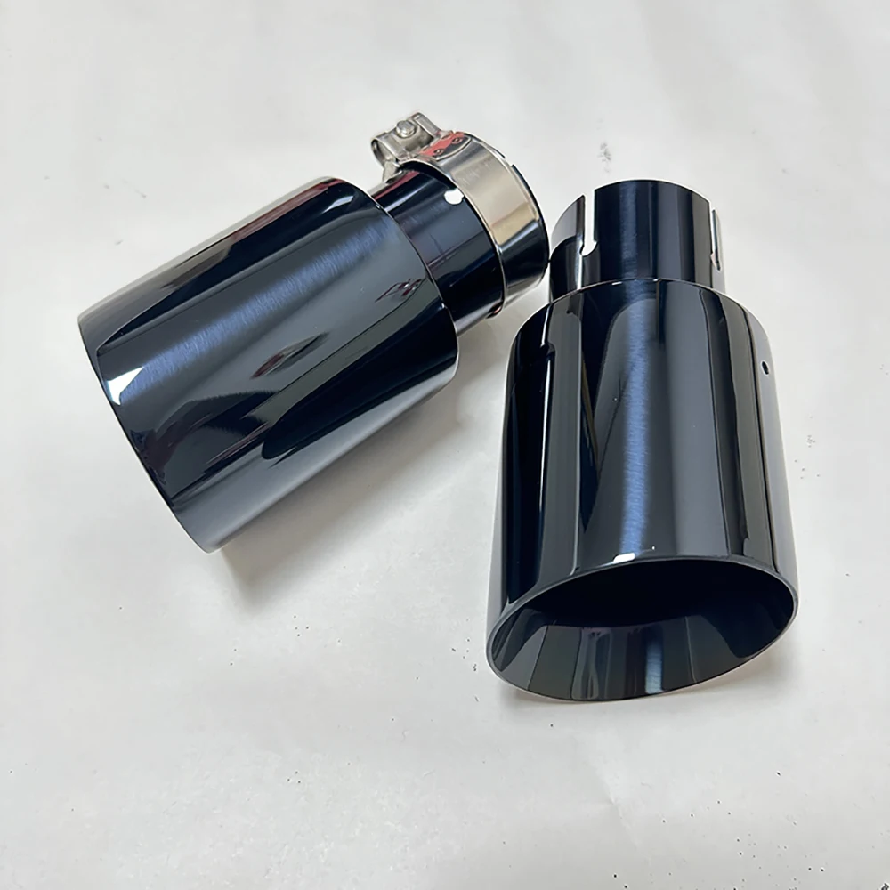 1pcs CARS attachment Exhaust pipe Stainless steel Titanium black tail-throat horn outlet large diameter 89mm 101mm 114mm size