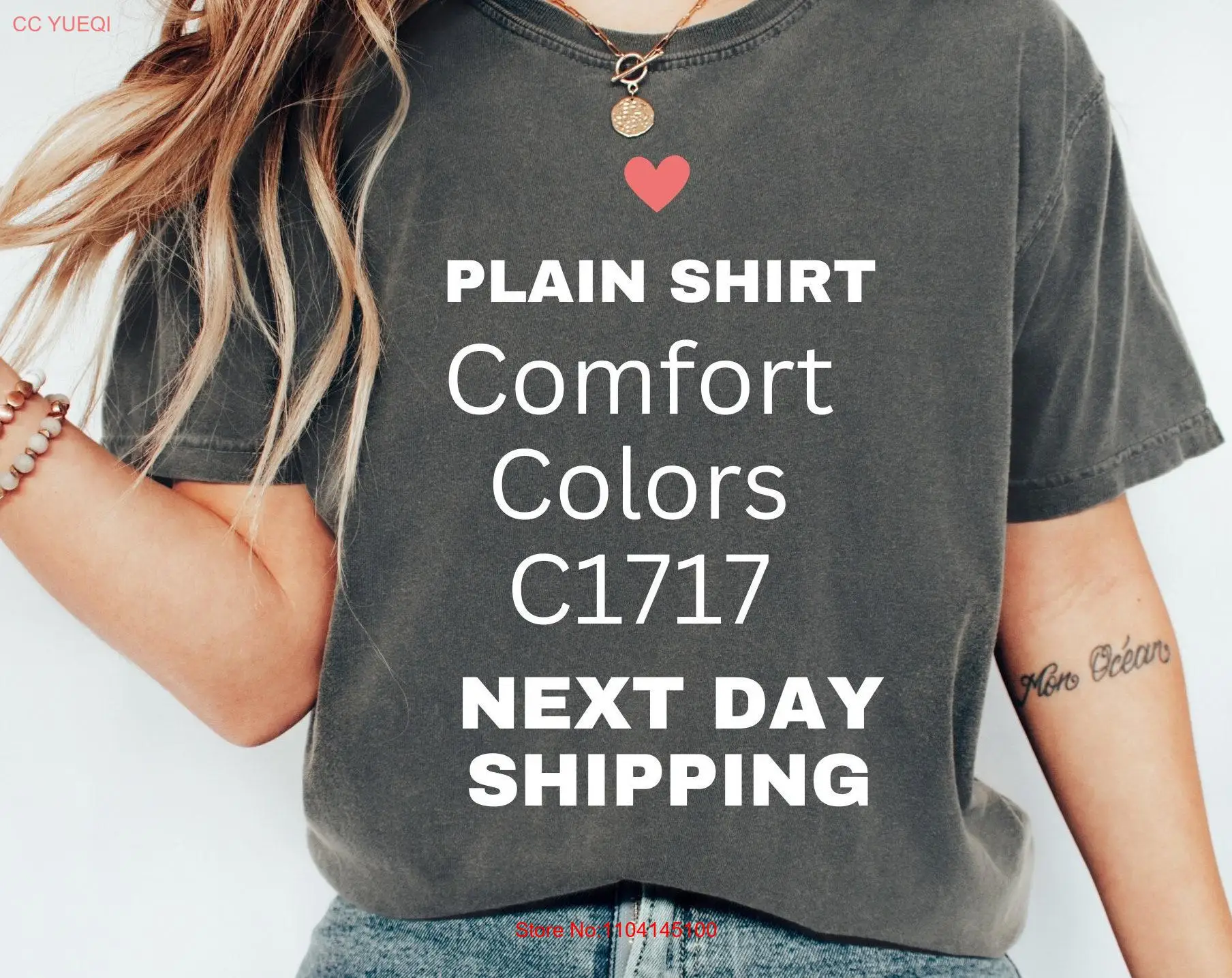 Comfort Colors T Shirt C1717 Blank Plain 1717 Bulk ComfortColor Top long or short sleeves
