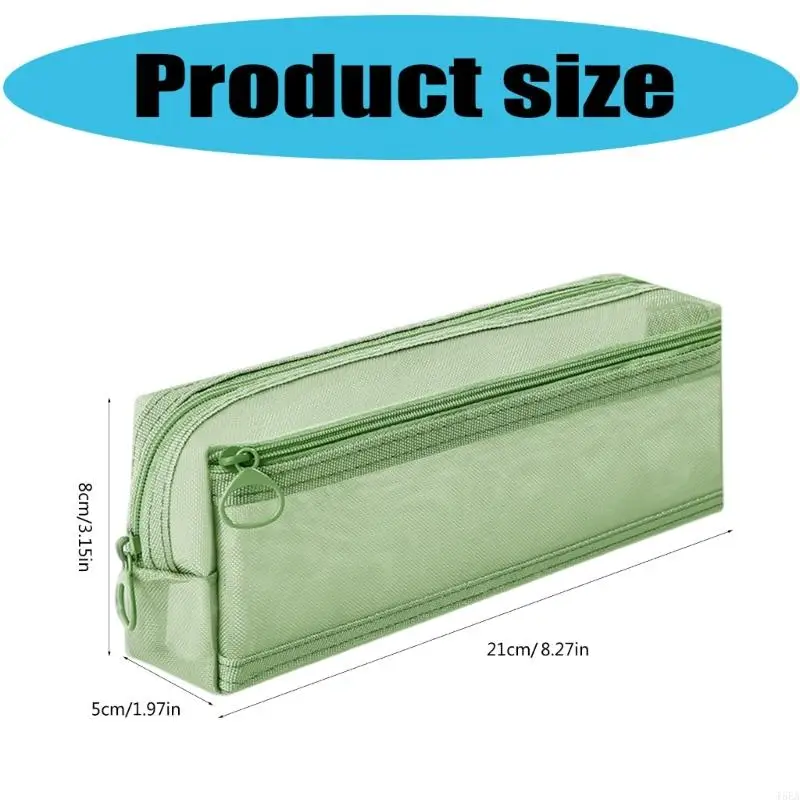 T5EA Clear Pen Case Cencil Bag Cancil Case Double Layers Mesh Pen Организаторы Печка Сумка