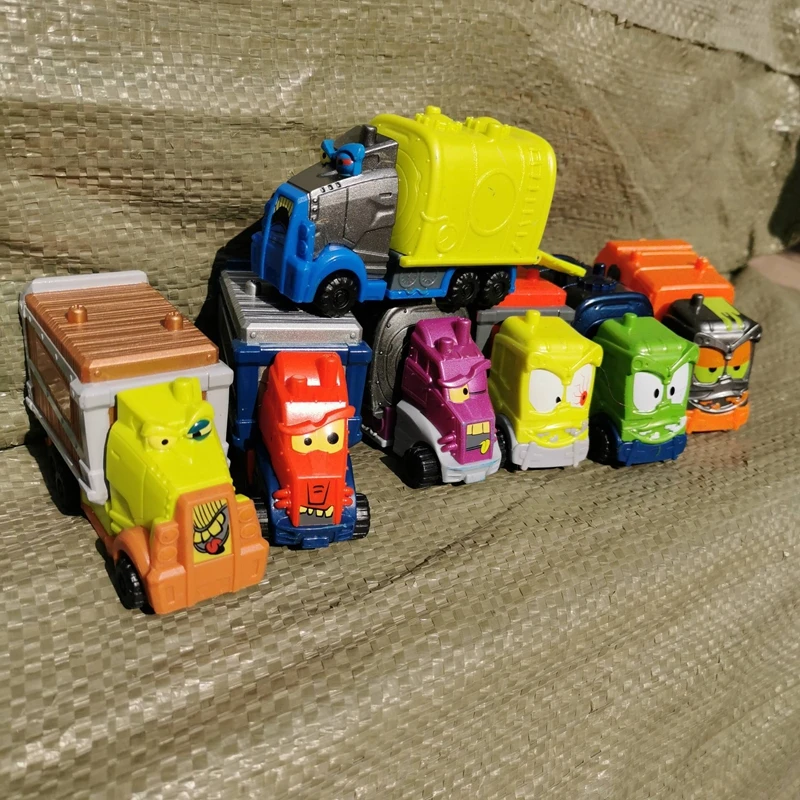 Original Superzings Rubbish Truck Model Car Kids Toy Garbage Truck Super Zings Action Figure Collection Toy Random Send