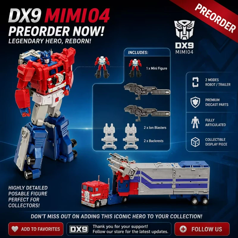 

[Новинка] DX9-mini 04 Super God Nirai: Миниатюрный трансформирующийся робот-воин-лидер