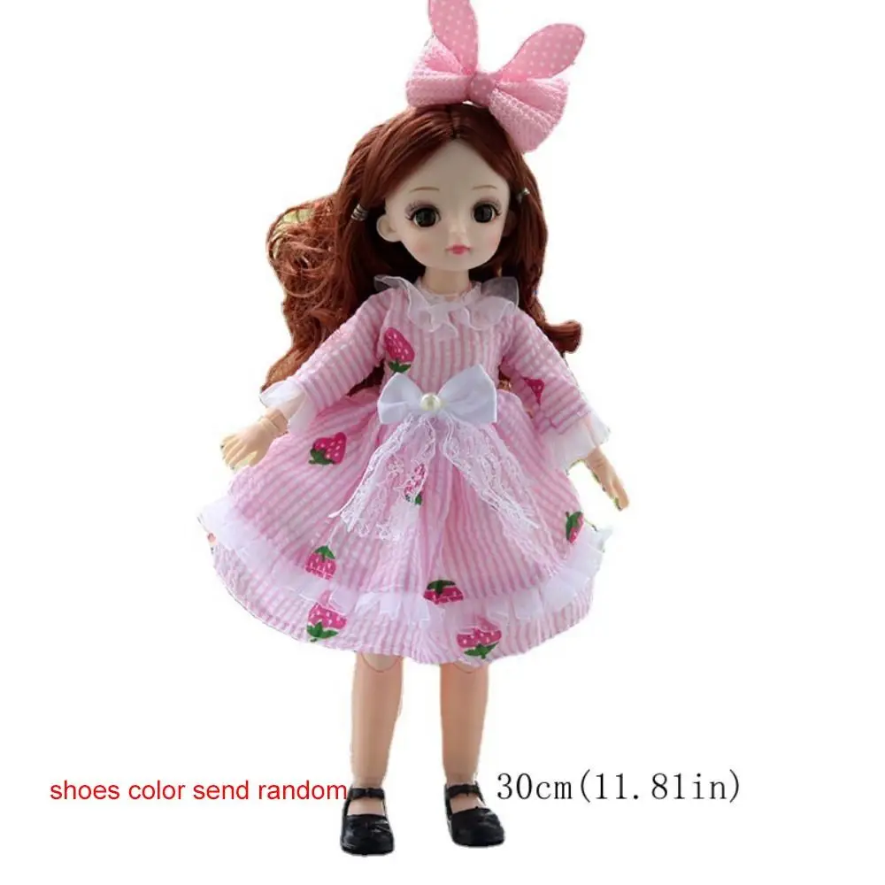 Play House Articulação Esférica 30cm Anime Bjd com Roupas Vestir 1/6 Bjd Olhos 3D Bonito Articulado
