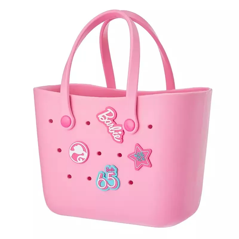 Barbie sunlight shines hole bento bag handbag cartoon cute practical lunch box bag large capacity storage goods trendy play